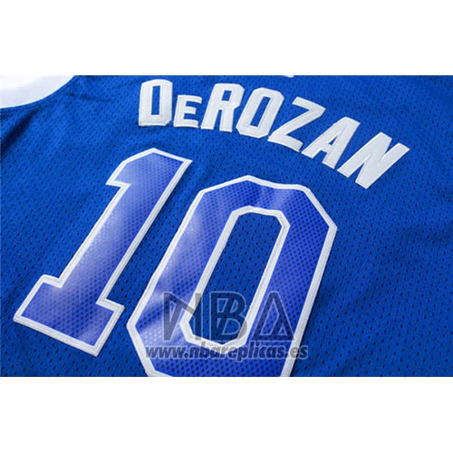 Camiseta Toronto Raptors DeMar DeRozan NO 10 Retro Azul